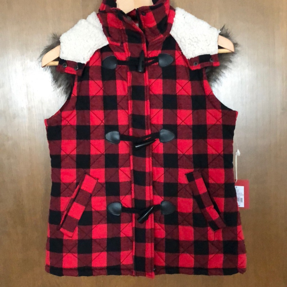 NWT Mossimo Flannel Vest size S/P